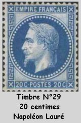 Etude  du planchage du<br>timbre Napoléon dentelé n°29