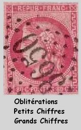 Petits et Grands Chifferes sur timbres classiques
