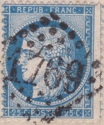 n°60B 051D5R type III sur lettre du 26 janvier 1874