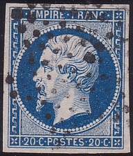  Napol�on unperforated Yvert # 14 ,  PANE D2 POSITION 77 - 2�me �tat - N° 2 - 