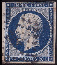  Napoléon dentelé Yvert N° 14 ,  PANNEAU D2 POSITION 83 -  - N° 3 - 